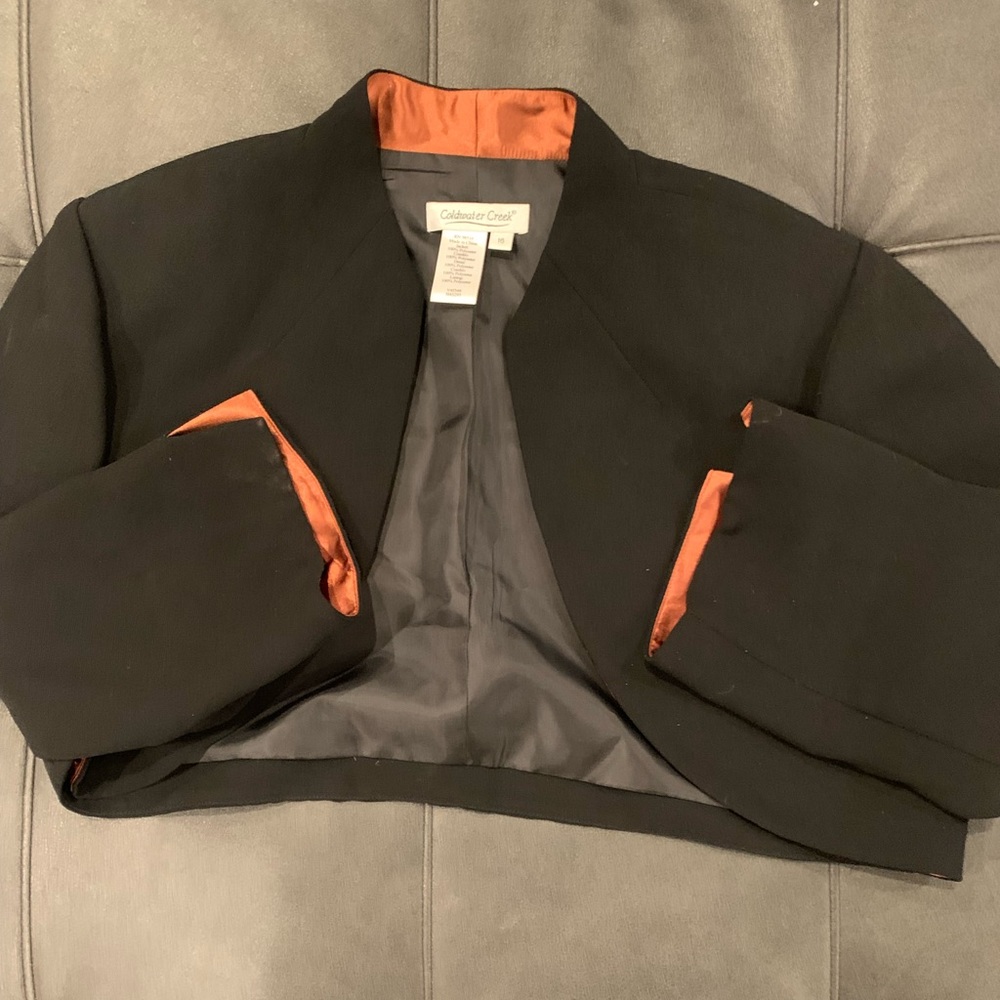 Coldwater Creek Black Bolero Jacket